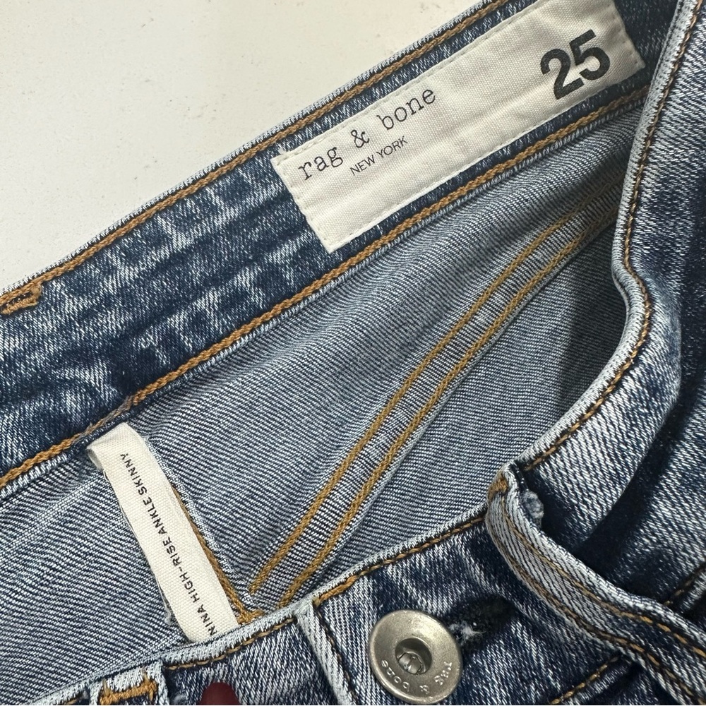 Rag & Bone Nina High-Rise Ankle Skinny in Norwalk - Size 25 - Picture 8 of 8